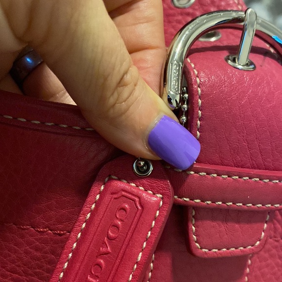 Authentic Vintage Pink Coach Purse Soho Satchel J04S-4295  Bag RARE Color - Picture 13 of 14